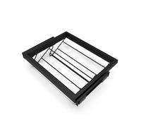 Emuca - Kit tiroir à chaussure avec glissières à fermeture douce pour armoire, réglable, module 600mm, noir texturé