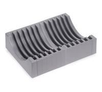 Emuca – Porte-assiettes pour meuble – 13 assiettes – Plastique gris