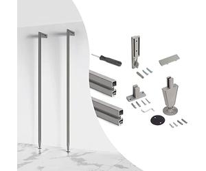 Emuca - Kit de Structure modulaire Zero avec matériel et 2 profilés pour Le Montage au Sol et au Mur avec Dispositif de Mise, 1 kit