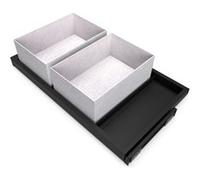Kit de tray, 2 paniers d'organisation et cadre de roulement soft close pour armoires, réglable, module 800mm, Noir texturé