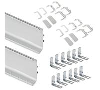 Emuca - Kit Gola à profil central pour meubles de cuisine, Anodisé mat, Aluminium
