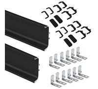 Kit de profilés Gola pour meubles de cuisine - à bride centrale - aluminium noir EMUCA