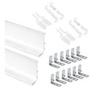 Emuca - Kit Gola de profil supérieur pour meubles de cuisine, Peint en blanc, Aluminium