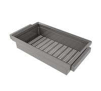 Emuca - Kit panier métallique et rack ajustable Quartz pour armoires, glissières extension totale et à fermeture douce, Module 90cm, Finition Titane