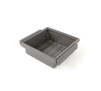 Emuca - Kit panier métallique et rack ajustable Quartz pour armoires, glissières extension totale et à fermeture douce, Module 60cm, Finition Titane