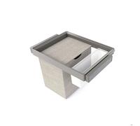 Emuca Kit plateau auxiliaire, panier et rack ajustable Quartz pour armoires, glissières extension totale et à fermeture douce,