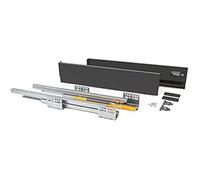 Emuca - Kit système tiroir pour cuisine ou salle de bain avec coulisses à extraction total et fermeture amortie hauteur 105mm et