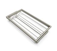 Emuca - Kit tiroir à Chaussure avec glissières à Fermeture Douce pour Armoire, réglable, Module 900mm, Gris Pierre