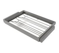 Emuca Kit tiroir à chaussures et rack ajustable Quartz pour armoires, glissières extension totale et à fermeture douce, Module 80cm, Finition Titane