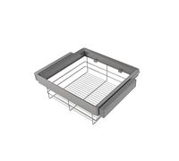 Emuca - Kit tiroir en fil métallique et rack ajustable Quartz pour armoires, glissières extension totale et à fermeture douce, Module 60cm, Finition Titane