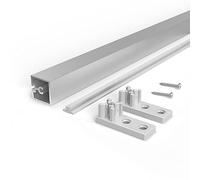 Emuca – Kit de 4 profils transversaux Albeam pour meubles de cuisine – À visser – Anodisé mat