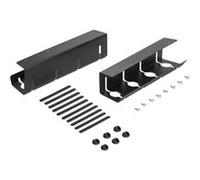 Emuca - Lot de 2 chemins de câbles sous bureau - 430 mm, acier peint noir