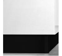 Emuca Lot de 2 plinthes de cuisine Plasline avec raccords, hauteur 150mm, 2 profils longueur 2.35m, Plastique, Noir
