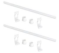 Emuca Barres de penderie Jagmet Ø27x815 mm acier peint blanc - lot de 2
