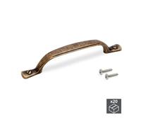 Emuca Lot de 20 poignées pour meubles Nairobi, L139mm, entraxe 96mm, Zamak, Bronze