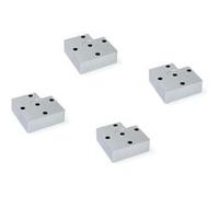 Emuca Lot de 4 pieds de meuble Alumix 7, hauteur 30mm, Plastique, Peint en aluminium G