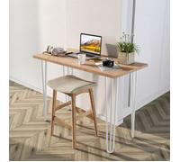 Emuca Lot de 4 pieds Hairpin de 3 fils par table, hauteur 710mm, Acier, Peint en blanc