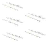 EMUCA 3007812 Lot de 5 Paires coulisses/Glissières à Galets Extrait Partie pour Tiroir couleur Blanc, 400mm
