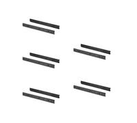 Emuca Lot de 5 jeux de Coulisses pour tiroirs, roulement à billes, hauteur 45mm, profondeur 350mm, sortie totale, Noir