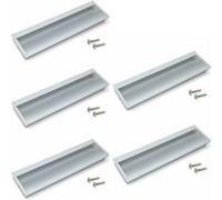 Emuca Lot de 5 poignées pour meubles Bologna, L190mm, entraxe 160mm, Aluminium, Anodisé mat Anodisé mat G