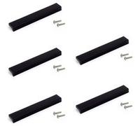 Emuca Lot de 5 poignées pour meubles Bremen, L160mm, entraxe 128mm, Aluminium, Anodisé noir Anodisé noir G