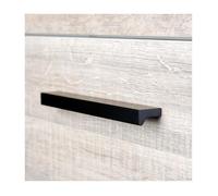 Emuca Lot de 5 poignées pour meubles Xirivella, L160mm, entraxe 128mm, Aluminium, Anodisé noir