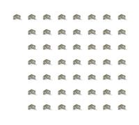 Lots de 50 équerres d'assemblage Emuca 20,5 x 20,7 mm à 2 trous EMUCA