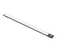Emuca Luminaire LED Kaus Black – rechargeable par USB, détecteur de mouvement, 400 mm, noir