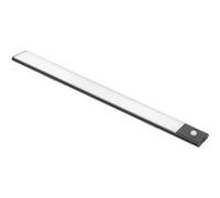 Emuca Applique murale LED Kaus Black – rechargeable USB, détecteur de mouvement, 600 mm, noir