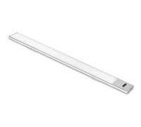 Emuca Luminaire LED Kaus – rechargeable par USB, avec interrupteur, L 400 mm, anodisé mat