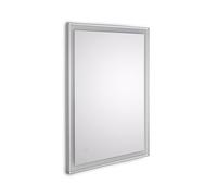 Emuca - Miroir de Salle de Bain Heracles avec éclairage LED Frontal et décoratif (AC 230V 50Hz), 34 W, Aluminium et Verre