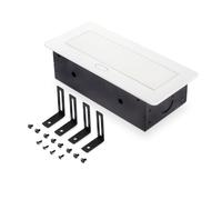 Emuca Multiconnecteur Atom 26 C pour bureau, EU, Peint en blanc, Acier et Plastique et Zamak, 1 ut.