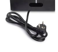Emuca – Bloc multiprise escamotable encastrable 265×120 mm, Type F, USB A+C, RJ45, HDMI, noir