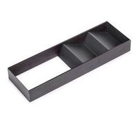 Emuca – Organisateur incliné pour tiroir, 150x470 mm, Gris anthracite, Acier et Bois