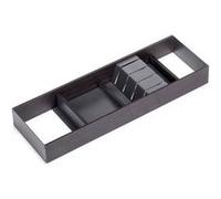 Emuca Porte-couteau pour tiroir Orderbox 150x470 mm Acier et bois Gris anthracite