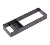 Emuca Orderbox Rangement de tiroir, 150x470mm, Acier et Bois, Gris antracite Gris anthracite G