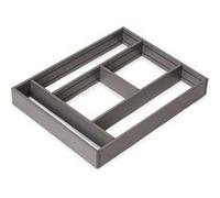 Emuca Organisateur de tiroirs Alumount 450x500 Aluminium Gris anthracite