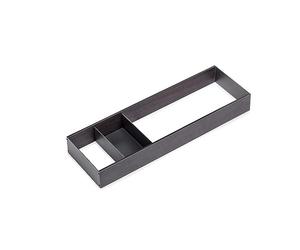 Emuca - Organisateur pour tiroir, 150x470 mm, Gris Anthracite, Acier et Bois
