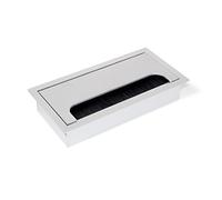 Emuca - Passe-câbles de Table, rectangulaire, 160x80mm, à encastrer, Aluminium, Anodisé Mat