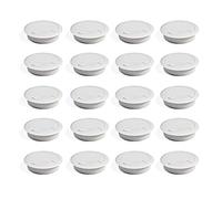 Emuca - Passe-câbles rond encastrable de Ø60mm pour table de bureau, plastique, blanc, Lot de 20