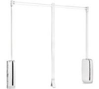 - Penderie rabattable blanche pour armoire Sling Largeur télescopique réglable de 83 à 115 cm