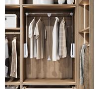 Emuca Penderie rabattable pour armoire Hang, 450 - 600, Chromé, Acier et Plastique.