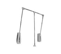 Emuca Penderie rabattable Hang mural – largeur réglable 600–830 mm, chromé, acier et plastique, 1 u