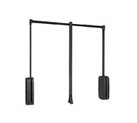 Emuca - Penderie rabattable pour armoire Sling, 830-1150mm, Titane, Acier et Plastique.