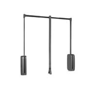 Emuca - Penderie rabattable pour armoire Sling, 830-1150mm, Titane, Acier et Plastique.