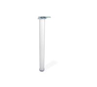EMUCA Pied de table Fitwid carré 60×60 mm réglable 830-850 mm aluminium anodisé mat gris
