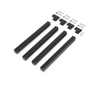 Emuca - Pieds carrés pour table, 50x50x710mm, Peint en noir, Acier