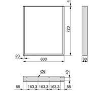 Emuca - Pieds rectangulaires pour table Square blanc Peint en blanc G
