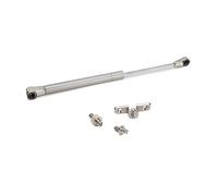 Emuca - Piston diamètre 12 Thin avec fixations pour porte relevable, 8 kg, Peint en nickel mat, Acier et Plastique, 1 u