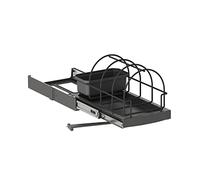 Emuca - Plateau pour accessoires de cuisine, fixation par le bas et extraction manuelle, Plastique gris anthracite, 1 u